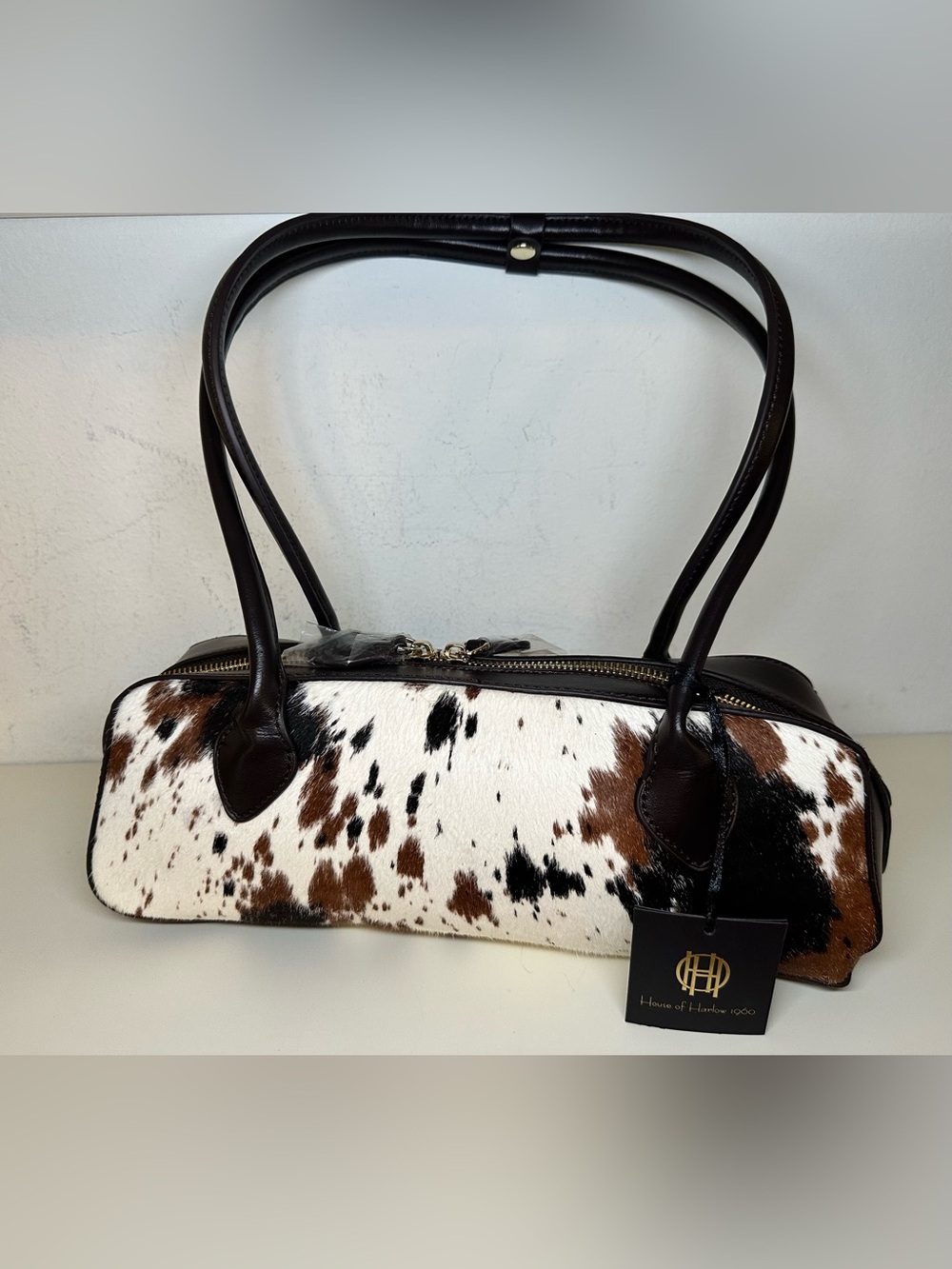 House of Harlow 1960 Cowhide Barrel Shoulder Bag